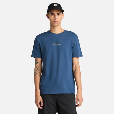 メンズ 半袖 ウォッシュド バック オン ザ ロード グラフィック Tシャツ