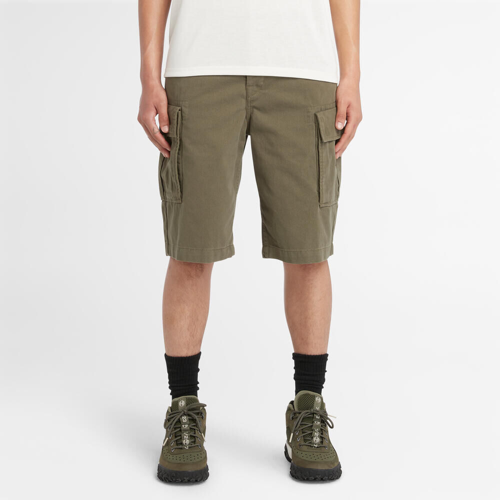 00s Timberland W40 チェック カーゴ バギーパンツ ショーツ