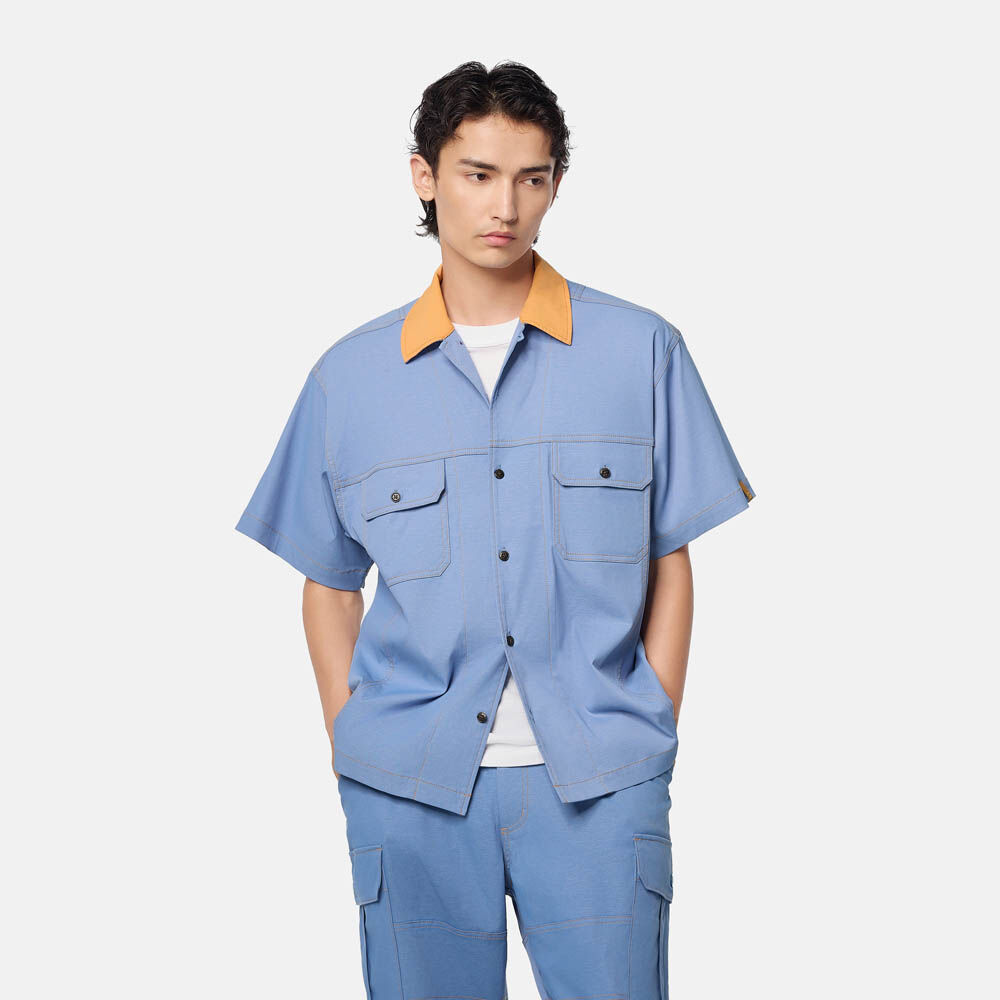 Lサイズ Timberland デニム BDシャツ ロゴ刺繍 ホワイトステッチ Timberland公式通販】ティンバーランドオンラインショップ