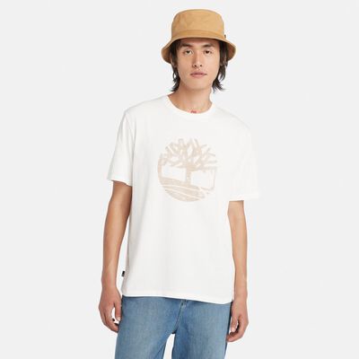 メンズ 半袖 ガーメント ダイ ロゴ グラフィック Tシャツ