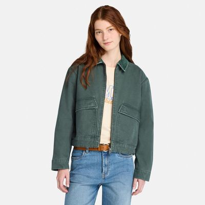 ウォッシュ キャンバス ジャケット レディース