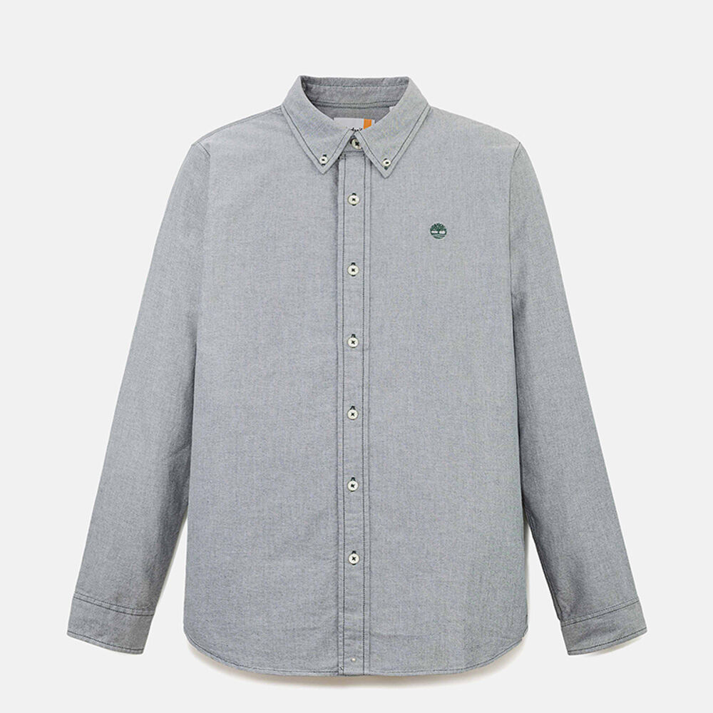 Lサイズ Timberland デニム BDシャツ ロゴ刺繍 ホワイトステッチ b1d5958b17fffbd4a43b87897e6272