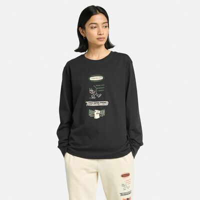 長袖 "Made For Working" グラフィック Tシャツ メンズ
