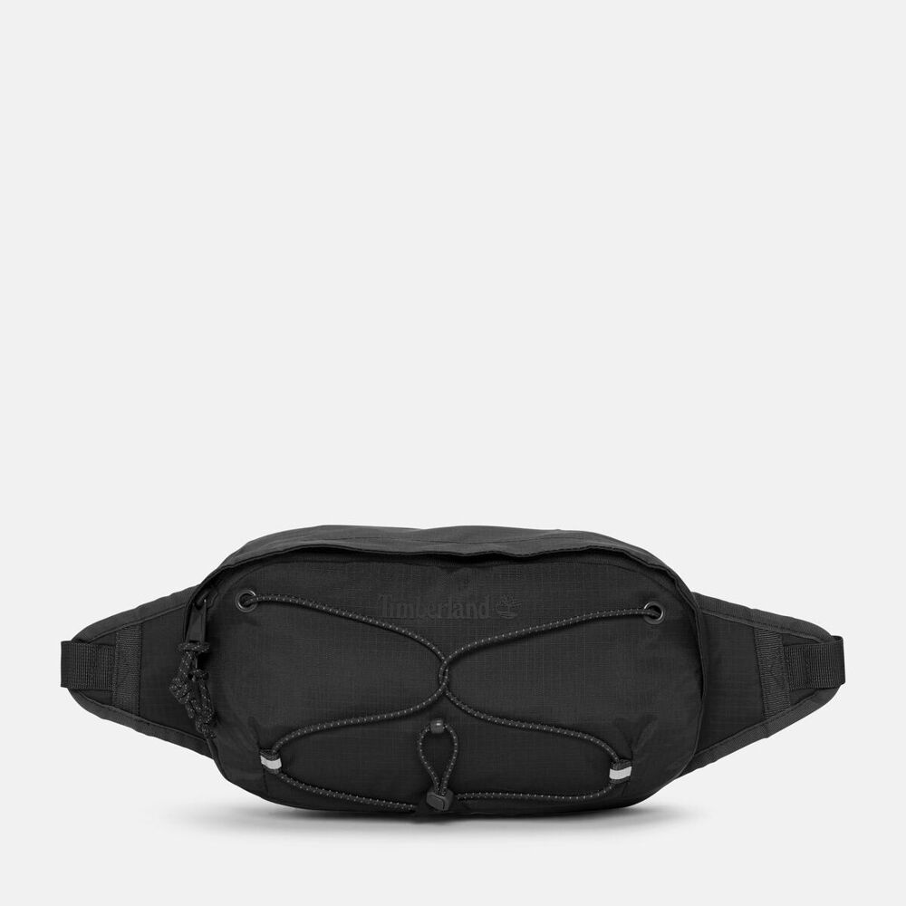 Timberland レザーボディバッグ　レッグベルト　ウエストバッグ　ブラック Timberland ショルダーバッグ アウトドア クロスボディ バッグ