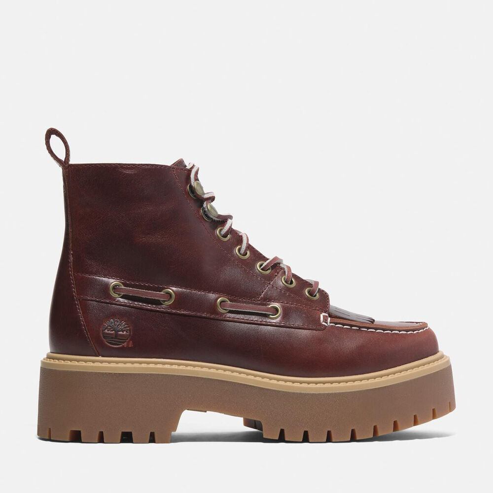 レディース ストーン ストリート ミッド セブンアイ プラットフォーム ブーツ - バーガンディー|TB0A27YZEIW1|【Timberland 公式通販】ティンバーランドオンラインショップ
