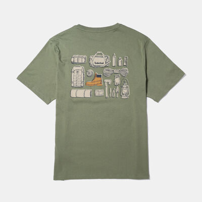 オールジェンダー 半袖 バック プリント グラフィック Tシャツ