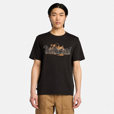 メンズ 半袖 フロント グラフィック Tシャツ