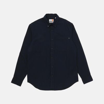長袖 ヤーンダイ オックスフォード シャツ メンズ