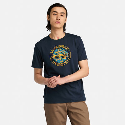メンズ 半袖 サークル グラフィック Tシャツ