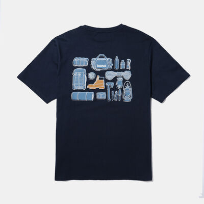 オールジェンダー 半袖 バック プリント グラフィック Tシャツ
