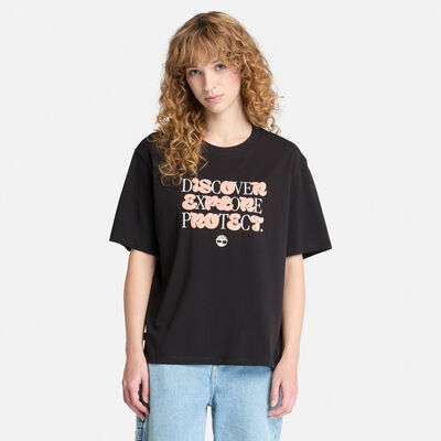 レディース 半袖 フロント グラフィック Tシャツ