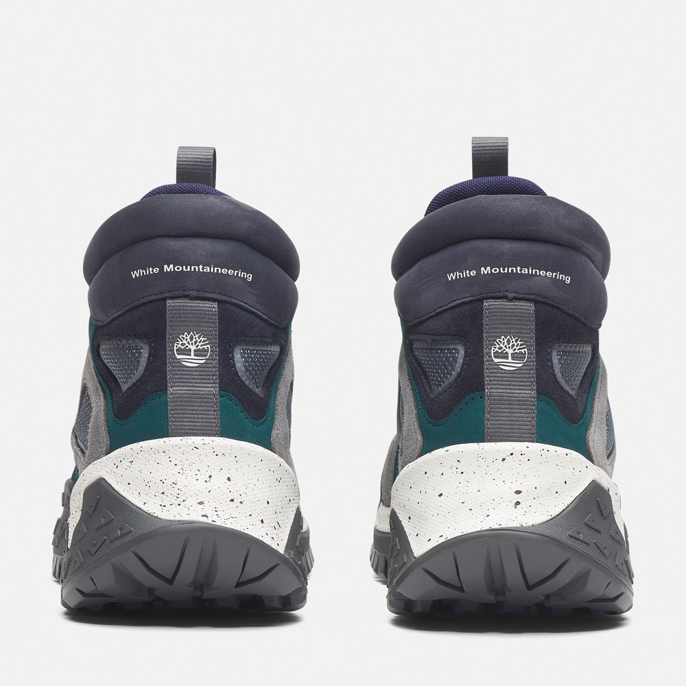 【White Mountaineering × Timberland】メンズ モーション スクランブル ミッド レースアップ ハイキングスニーカー - ミディアムブルー image number 6