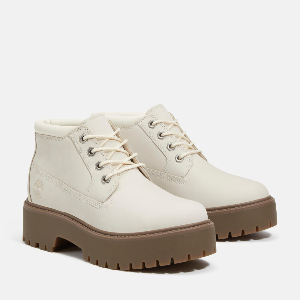 Timberland レディース Women's Stone Street Platform Waterproof Chukka - Beige