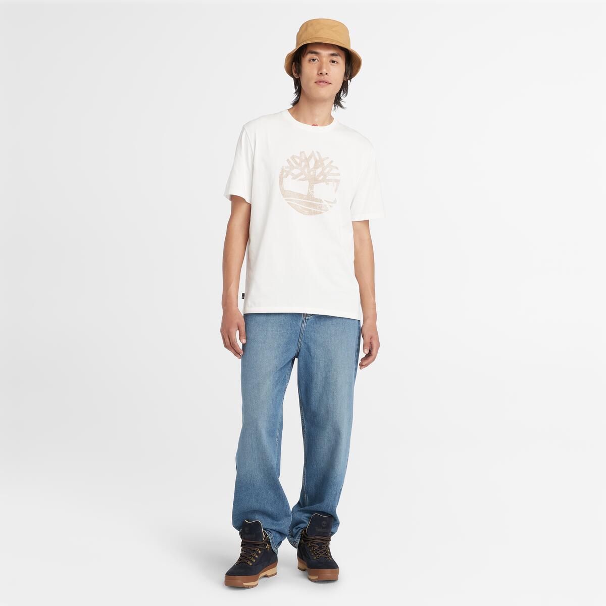 メンズ 半袖 ガーメント ダイ ロゴ グラフィック Tシャツ image number 1