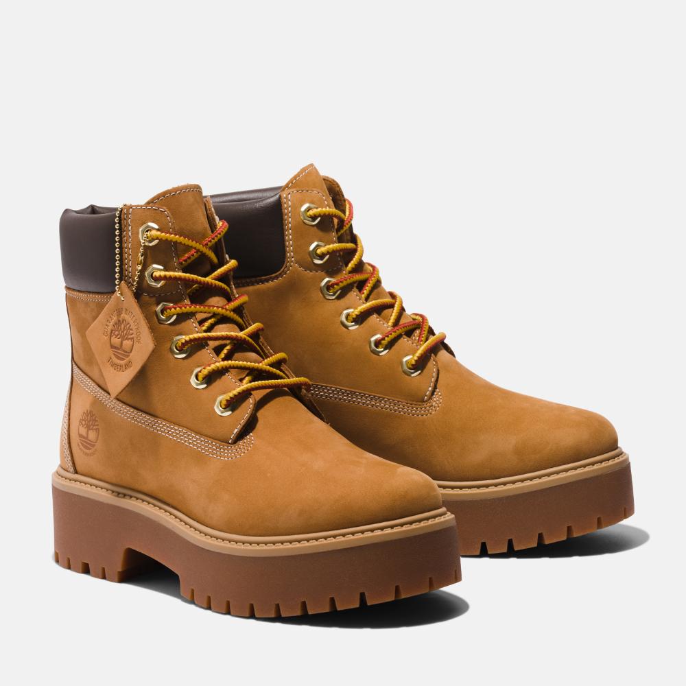 レディース ストーン ストリート 6インチ ウォータープルーフ ブーツ - ウィート|TB1A5RJD2311|【Timberland公式通販】 ティンバーランドオンラインショップ
