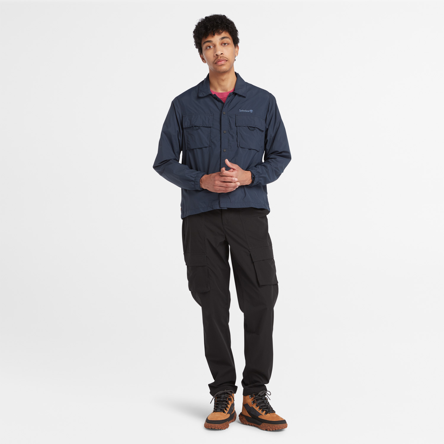 Timberland ナイロンジャケット＋半袖シャツセット｜ナイロンジャケット