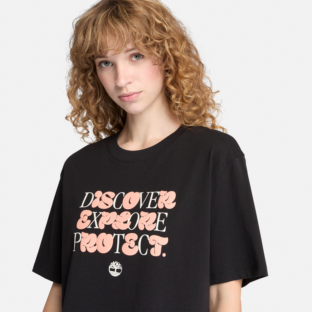 半袖 フロント グラフィック Tシャツ レディース image number 2