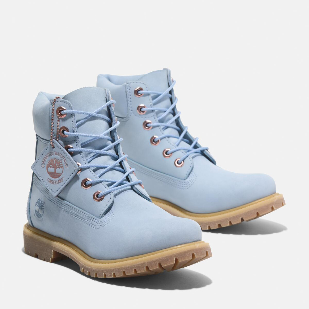 レディース ティンバーランド® プレミアム 6インチ ウォータープルーフ ブーツ -  ライトブルー|TB0A2HR8EKM1|【Timberland公式通販】ティンバーランドオンラインショップ