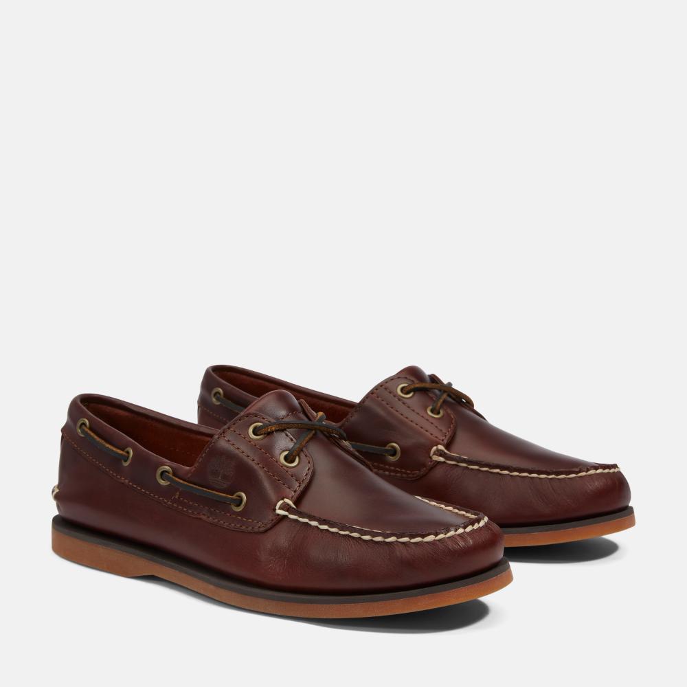 定番】メンズ クラシック ツーアイ ボートシューズ - ブラウン|TB025077|【Timberland公式通販】ティンバーランドオンラインショップ