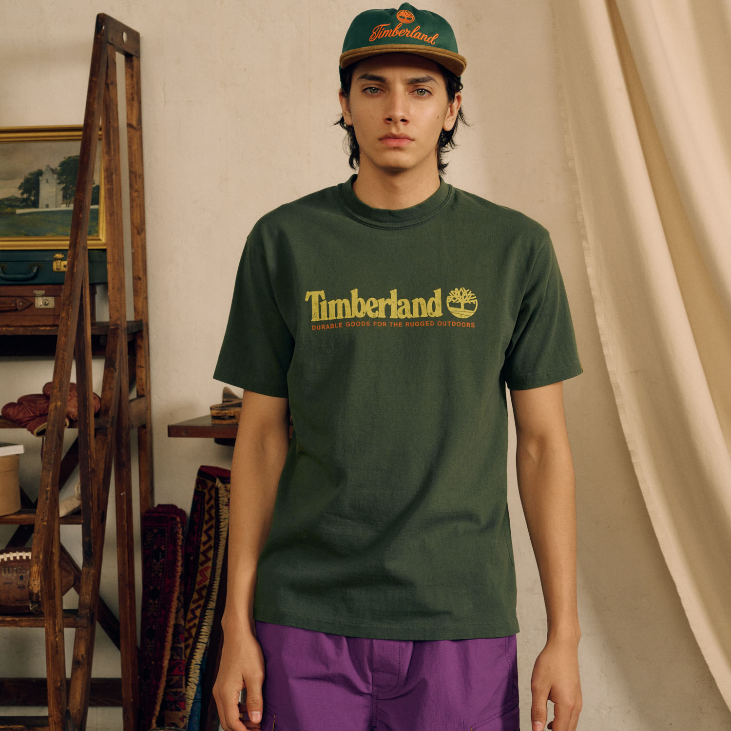 Timberland Men's Short Sleeve Tree Logo Ringer T-Shirt A2C6J