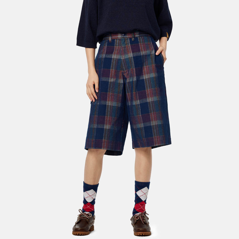 【TOKYO DESIGN COLLECTIVE】 オールジェンダー コーデュロイ プレイド ショーツ image number 1
