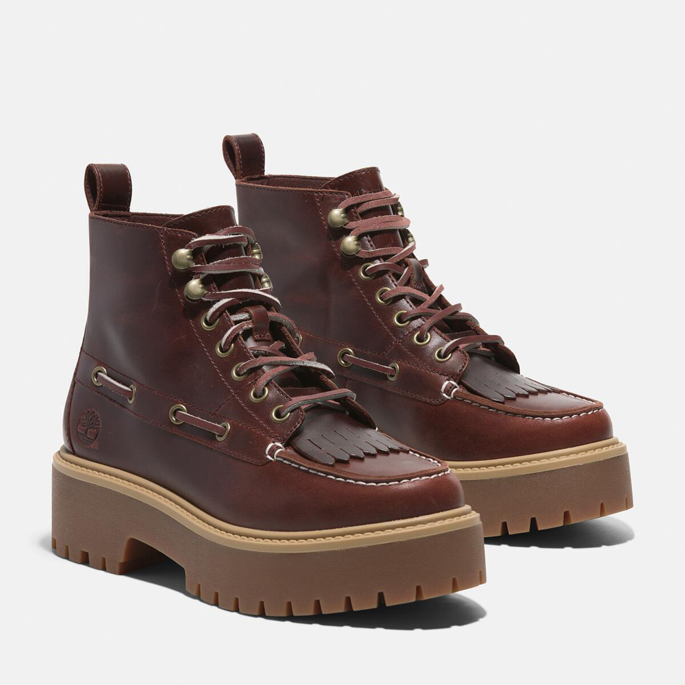レディース ストーン ストリート ミッド セブンアイ プラットフォーム ブーツ - バーガンディー|TB0A27YZEIW1|【Timberland 公式通販】ティンバーランドオンラインショップ
