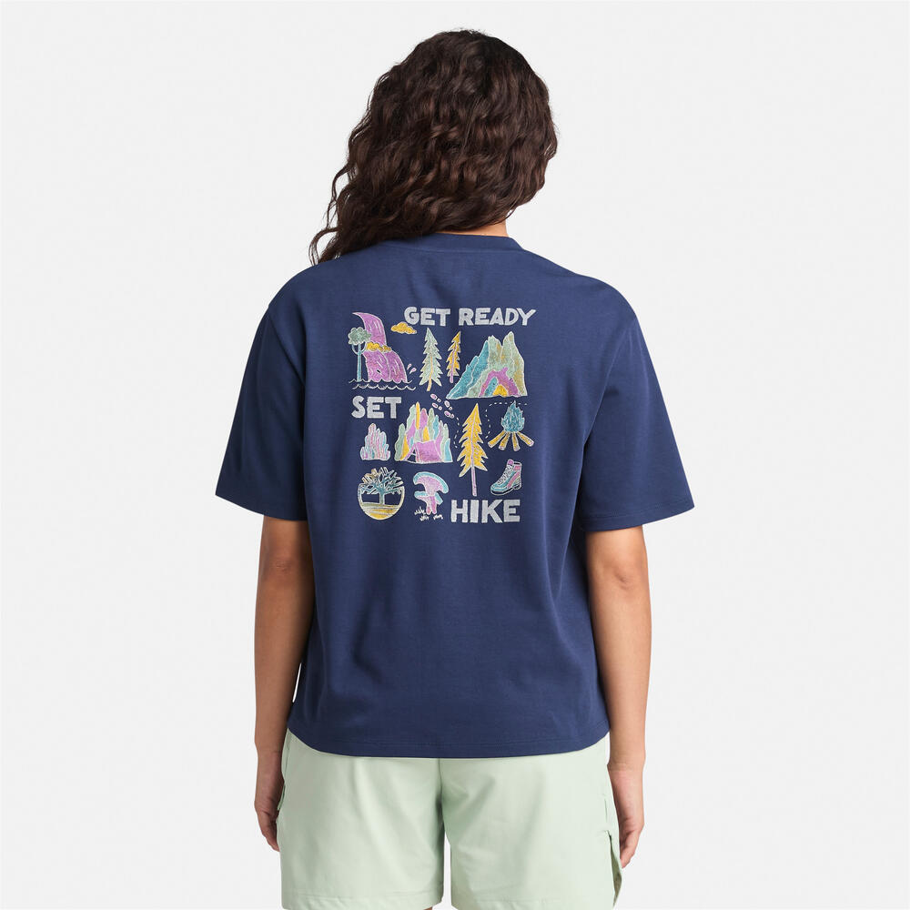 半袖 ティンバーフレッシュ™　バック＆フロント グラフィック Tシャツ レディース image number 3