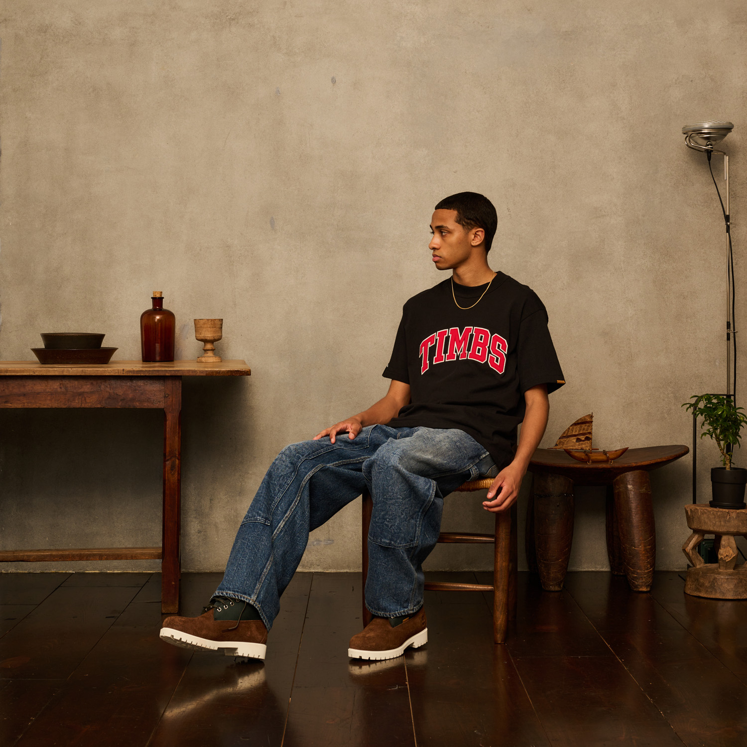 【+81 3】オールジェンダー  半袖 “TIMBS” Tシャツ image number 2
