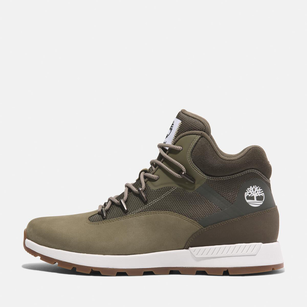 メンズ トレッカー ミッド レースアップ スニーカー - オリーブ|TB0A6CPSEO81|【Timberland公式通販】ティンバーランド オンラインショップ