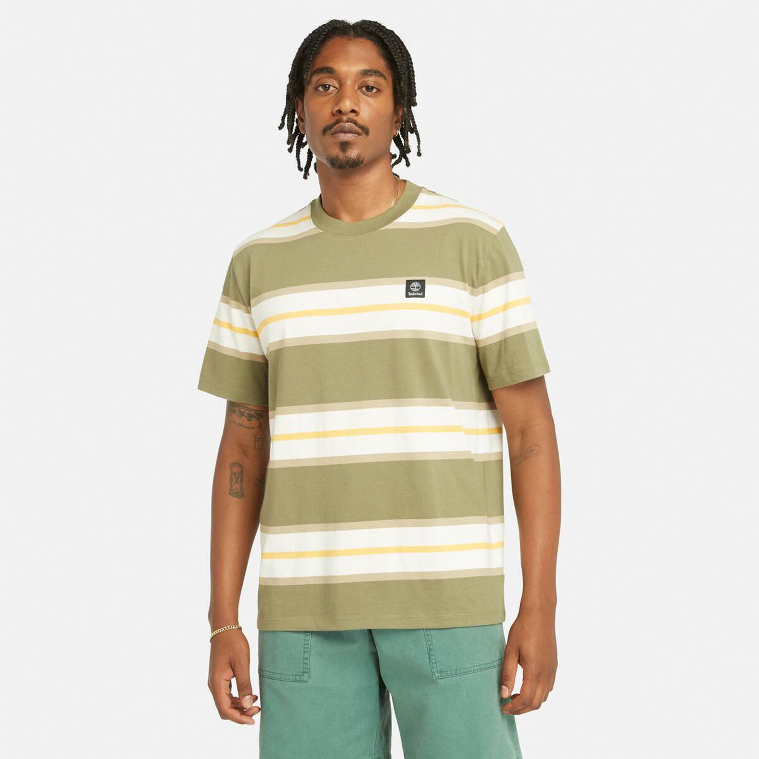 半袖 ストライプ Tシャツ メンズ image number 0