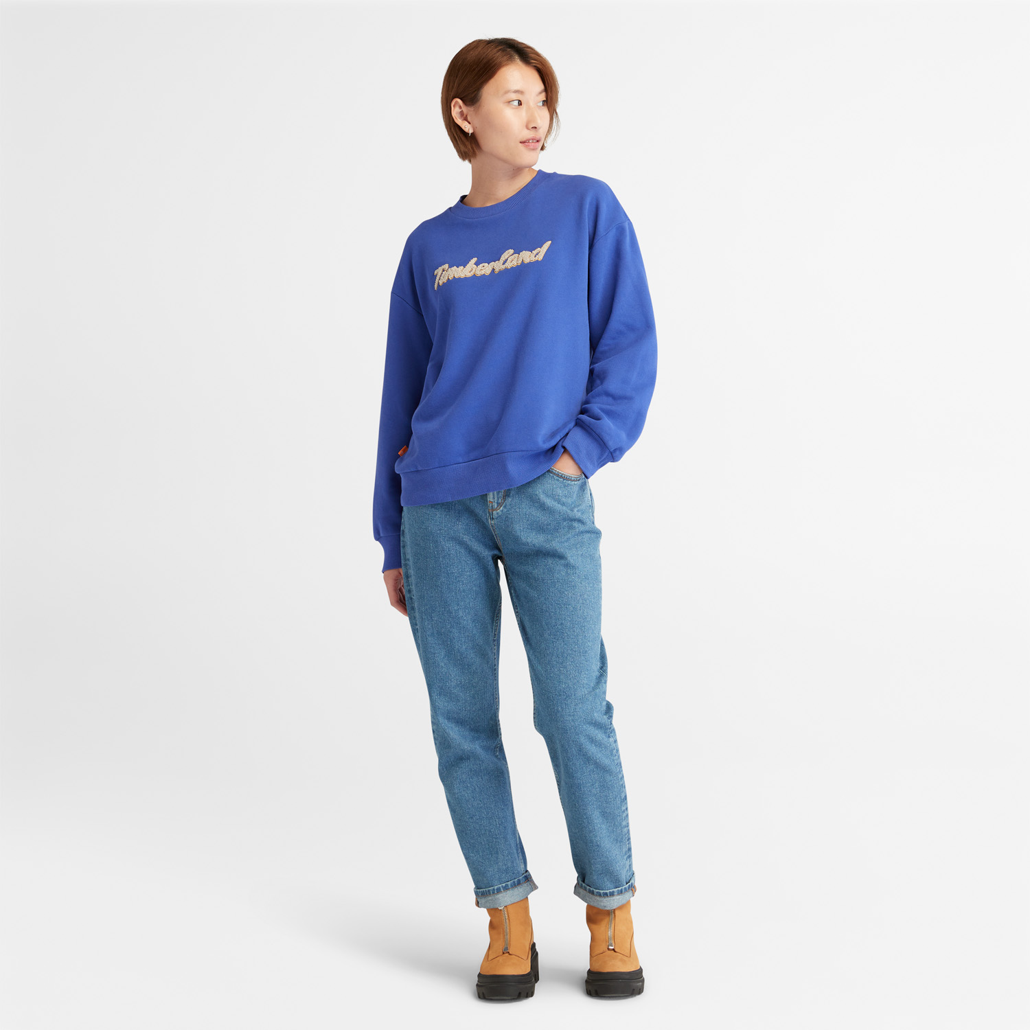 レディース 長袖 ロゴ クルー スウェットシャツ image number 1