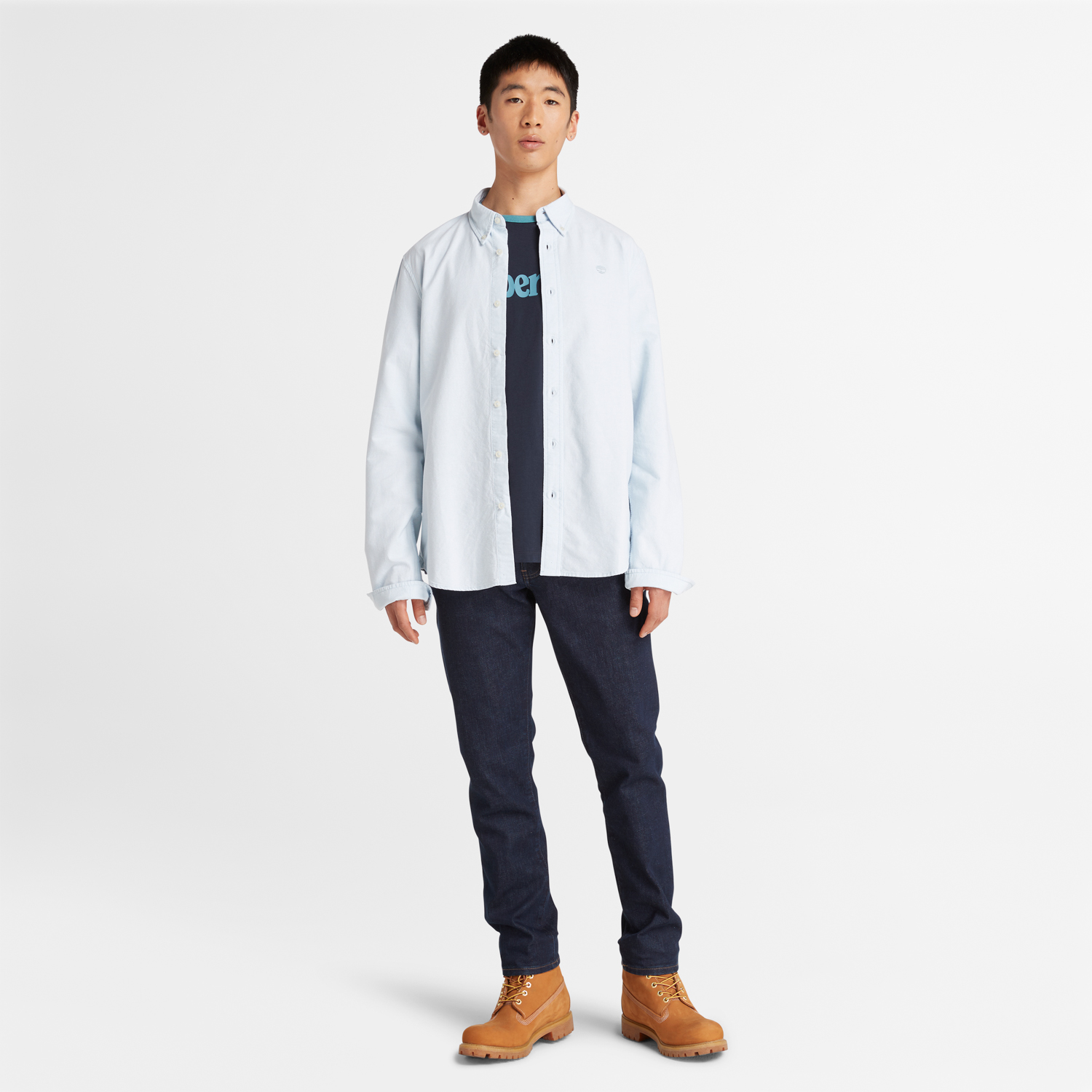 長袖 オックスフォード スリムフィット シャツ メンズ image number 1