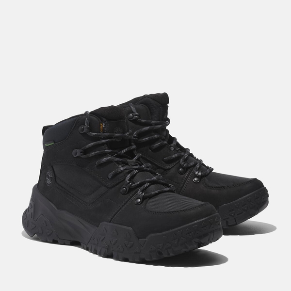 メンズ モーション スクランブル ミッド レースアップ ウォータープルーフ ブーツ - ブラック|TB0A68XRW051|【Timberland 公式通販】ティンバーランドオンラインショップ