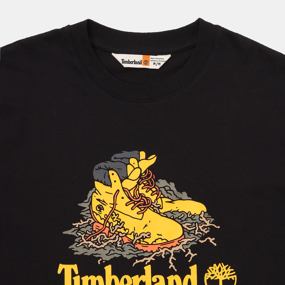 オールジェンダー 半袖 フロント ブーツ グラフィック Tシャツ image number 2