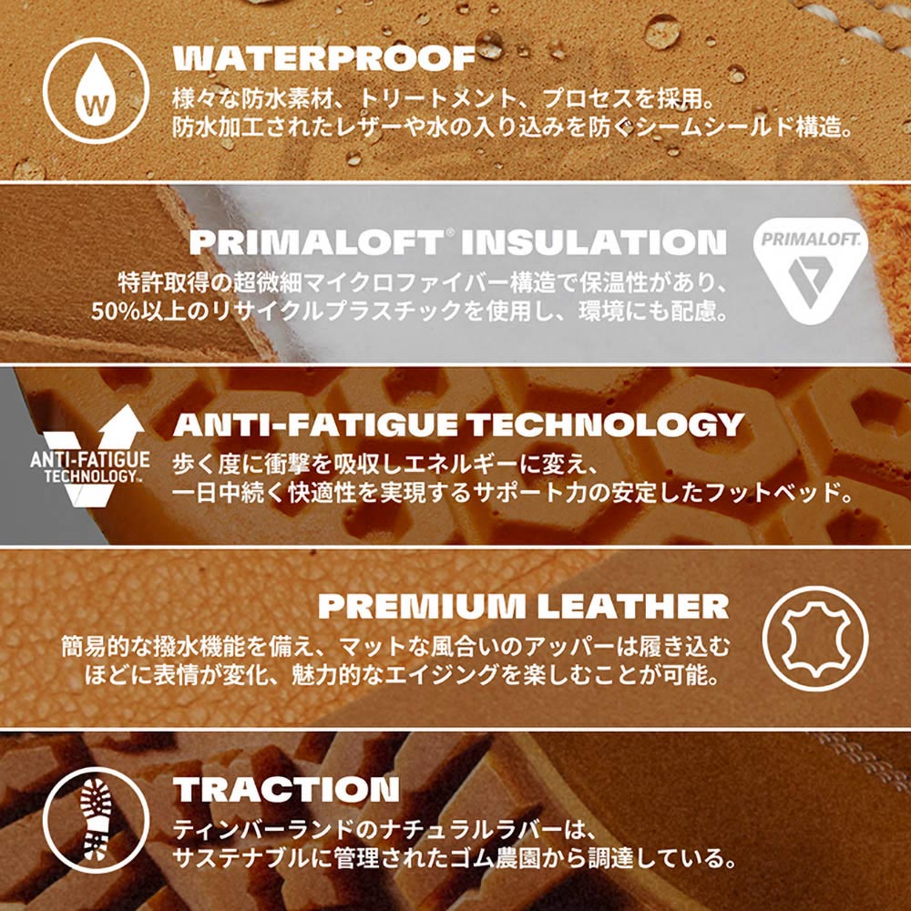 【定番】メンズ 6インチ プレミアム ウォータープルーフ ブーツ image number 10