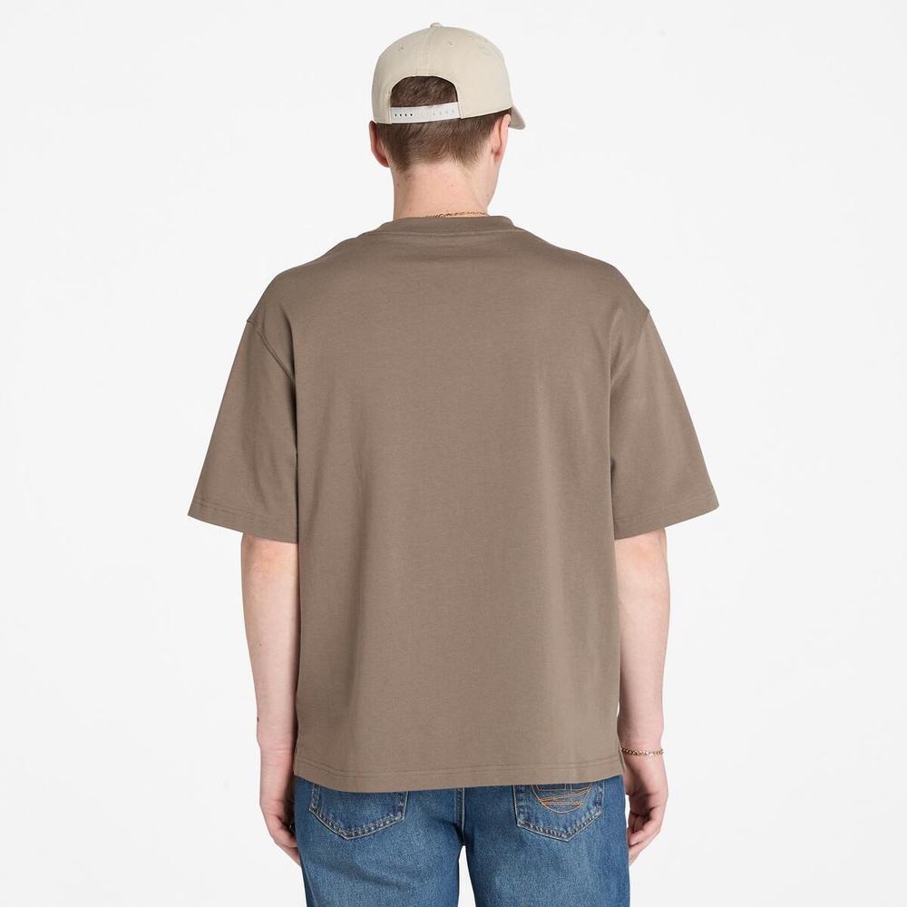 【Timberland】ボックスフィット 半袖 Tシャツ / 送料無料 セール】メンズ 半袖 フロント グラフィック ボックス カット T