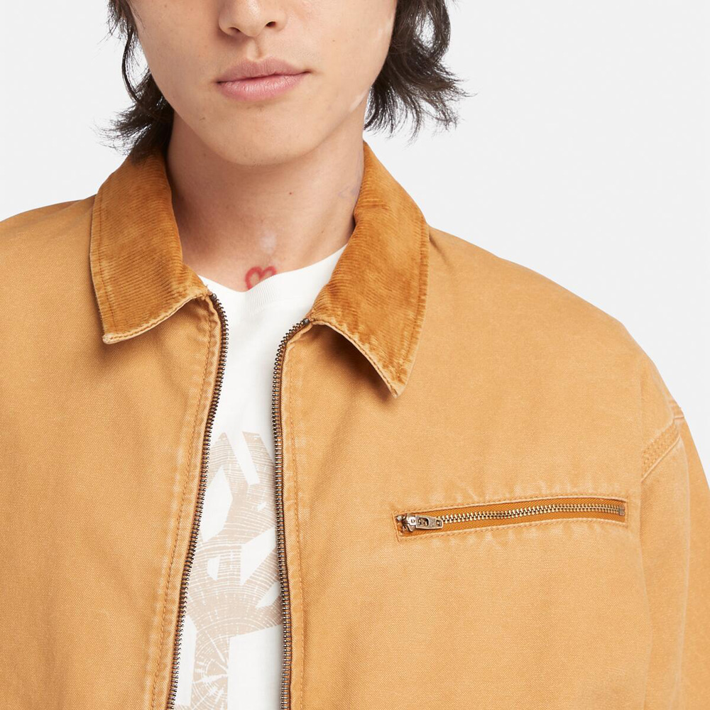 メンズ ウォッシュド キャンバス ジャケット image number 3