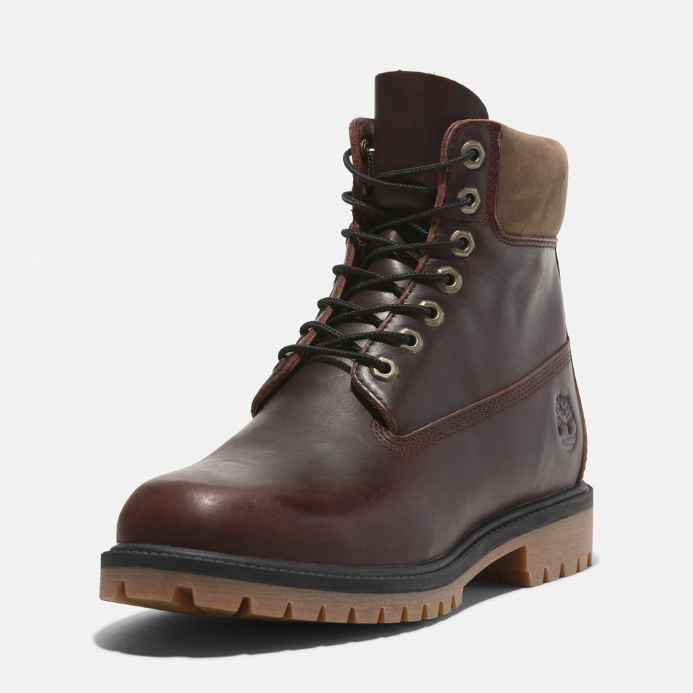 メンズ ティンバーランド® ヘリテージ 6インチ レースアップ ウォータープルーフ ブーツ -  バーガンディー|TB0A41MWEIW1|【Timberland公式通販】ティンバーランドオンラインショップ