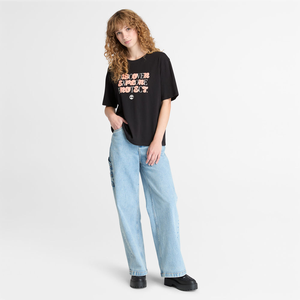 半袖 フロント グラフィック Tシャツ レディース image number 1