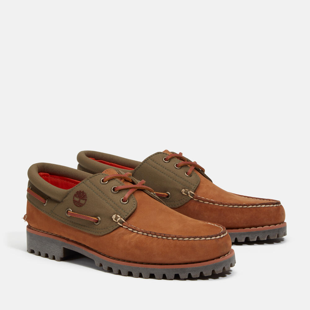 メンズ オーセンティック ハンドソーン スリーアイ ボート シューズ|TB0A6DXWEM51|【Timberland公式通販】ティンバーランド オンラインショップ