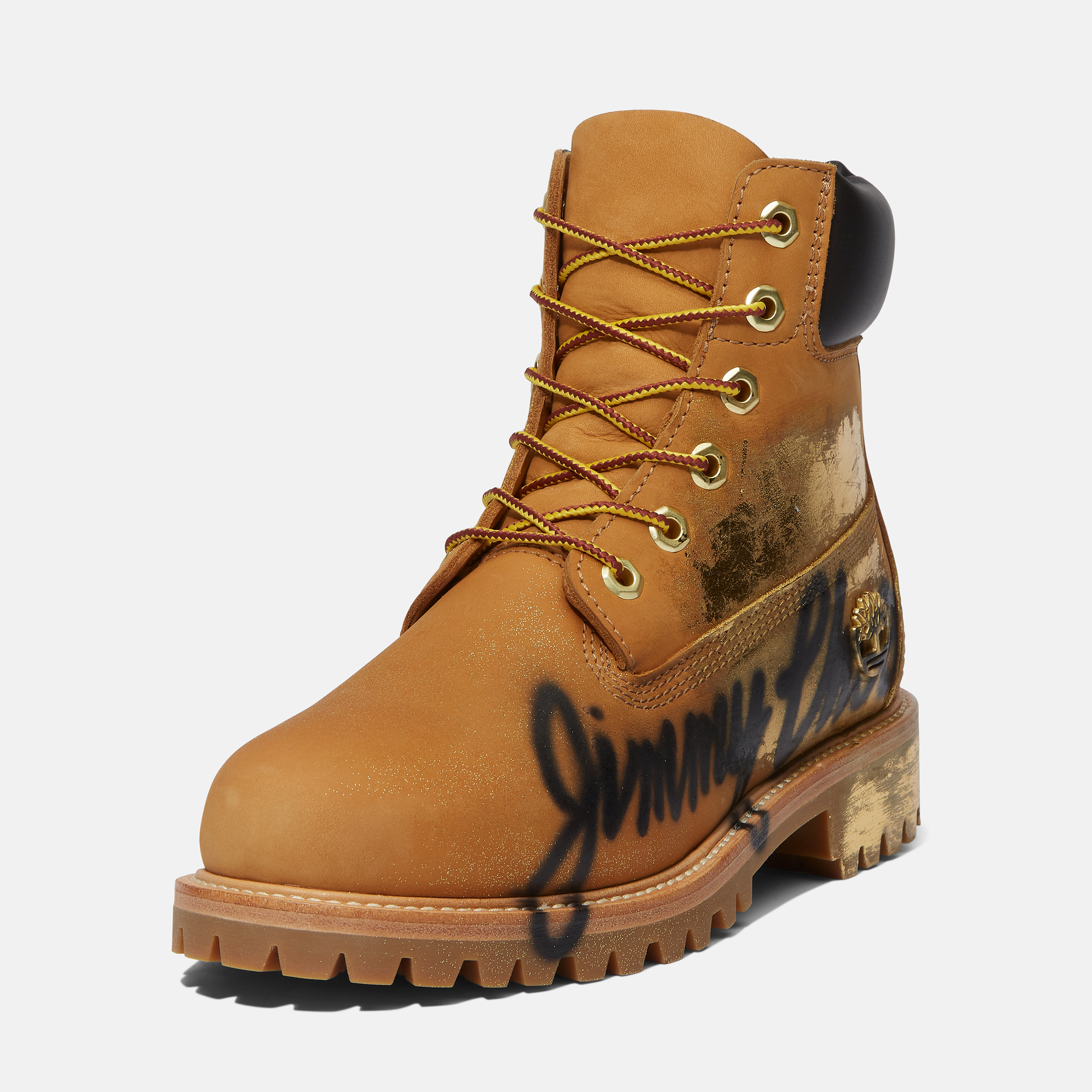 【Jimmy Choo x Timberland】レディース 6インチ スプレー プリント ブーツ - ウィート/ゴールド