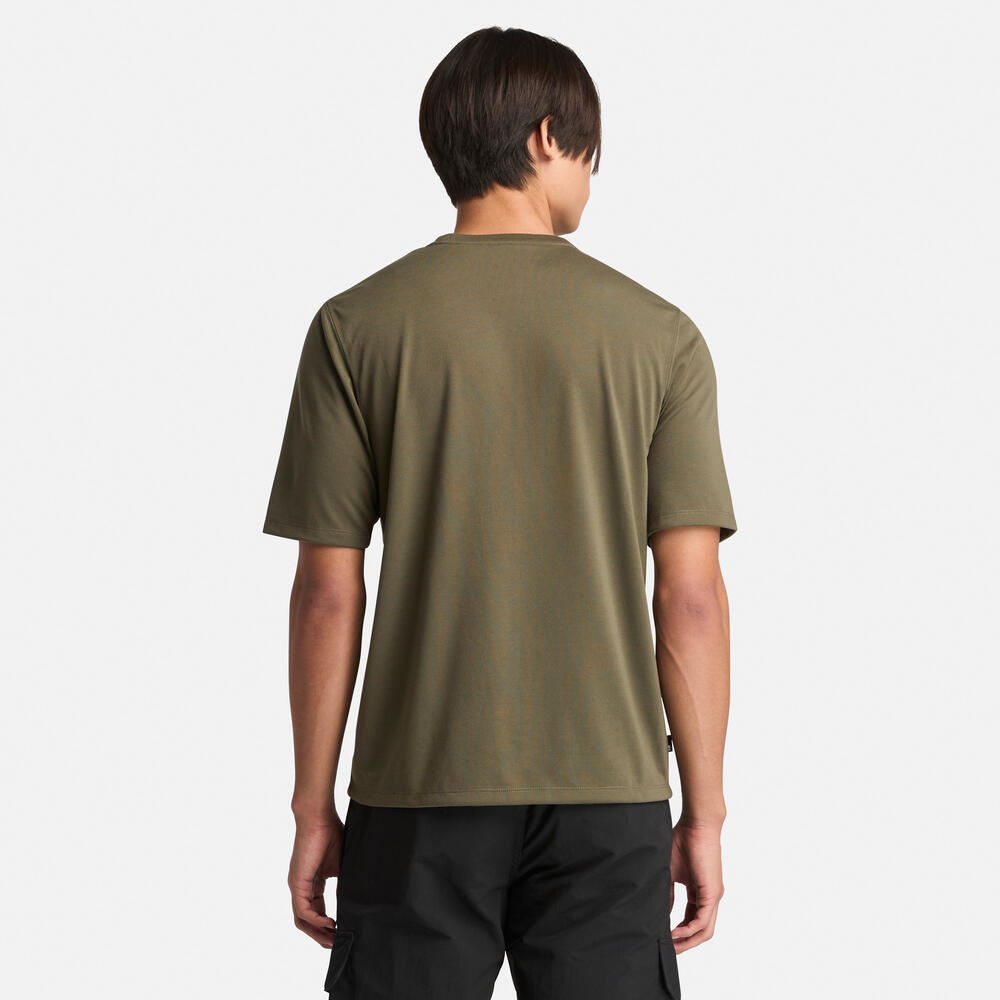 メンズ 半袖 UVプロテクション アウトドア グラフィック Tシャツ image number 3