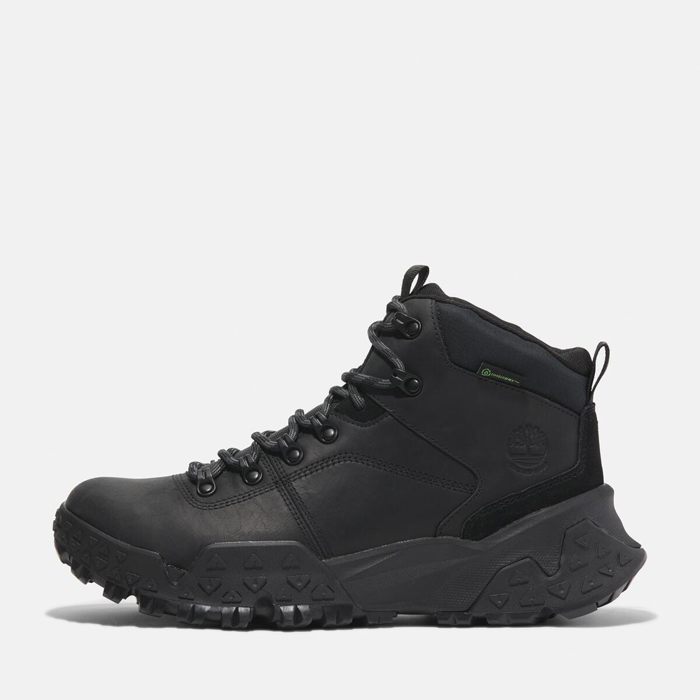 メンズ モーション スクランブル ミッド レースアップ ウォータープルーフ ハイキング ブーツ - ブラック|TB0A6CENW021|【 Timberland公式通販】ティンバーランドオンラインショップ