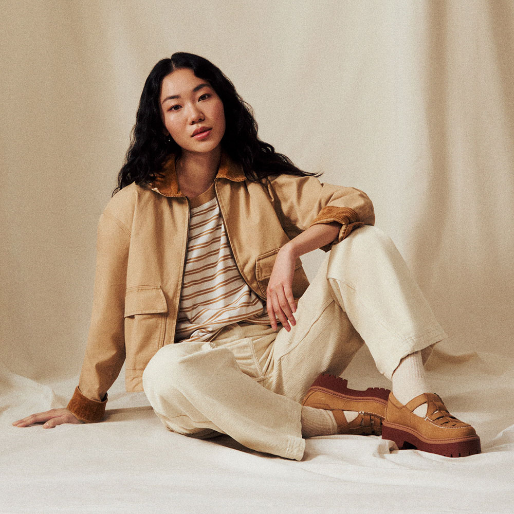 ストーン ストリート バックル シューズ レディース