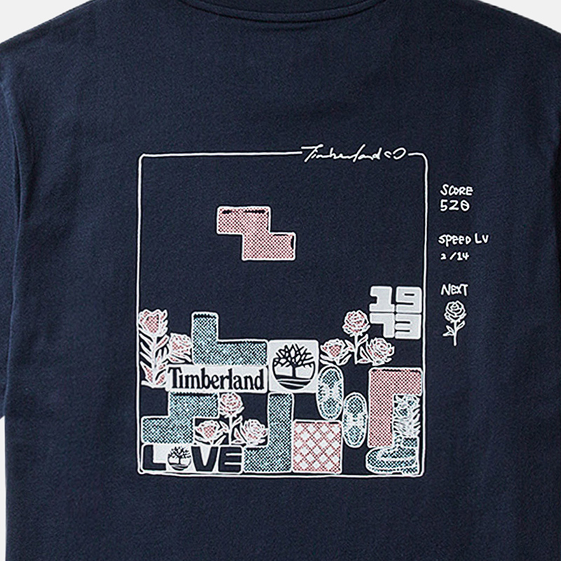 半袖 バック グラフィック カップル Tシャツ ユニセックス image number 5