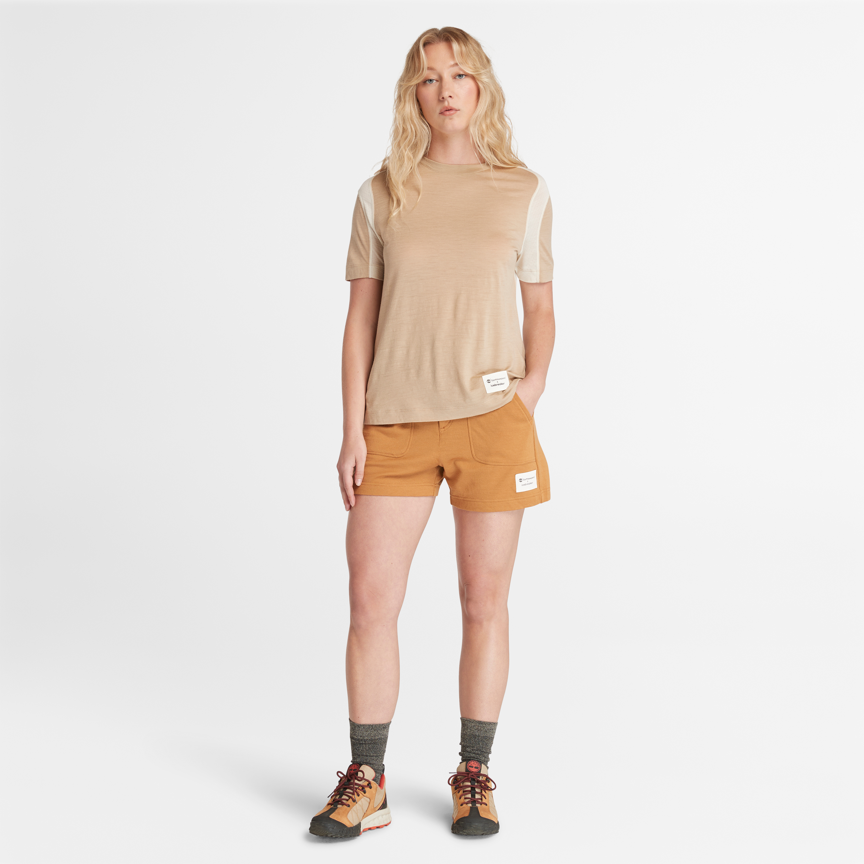 【Icebreaker x Timberland】 レディース メリノ ゾーンニット Tシャツ image number 1
