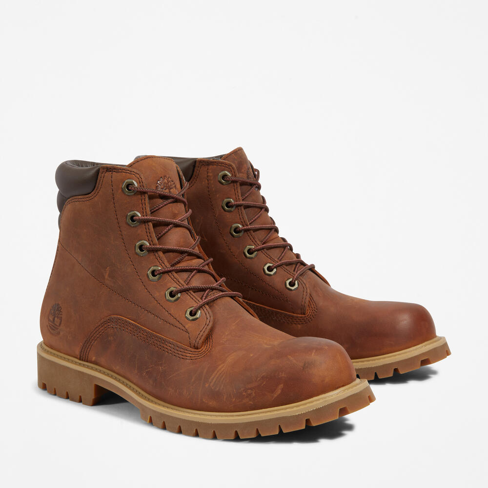 メンズ アルバーン 6インチ レースアップ ウォータープルーフ ブーツ - ミディアムブラウン|TB1A1H8Q8551|【Timberland 公式通販】ティンバーランドオンラインショップ