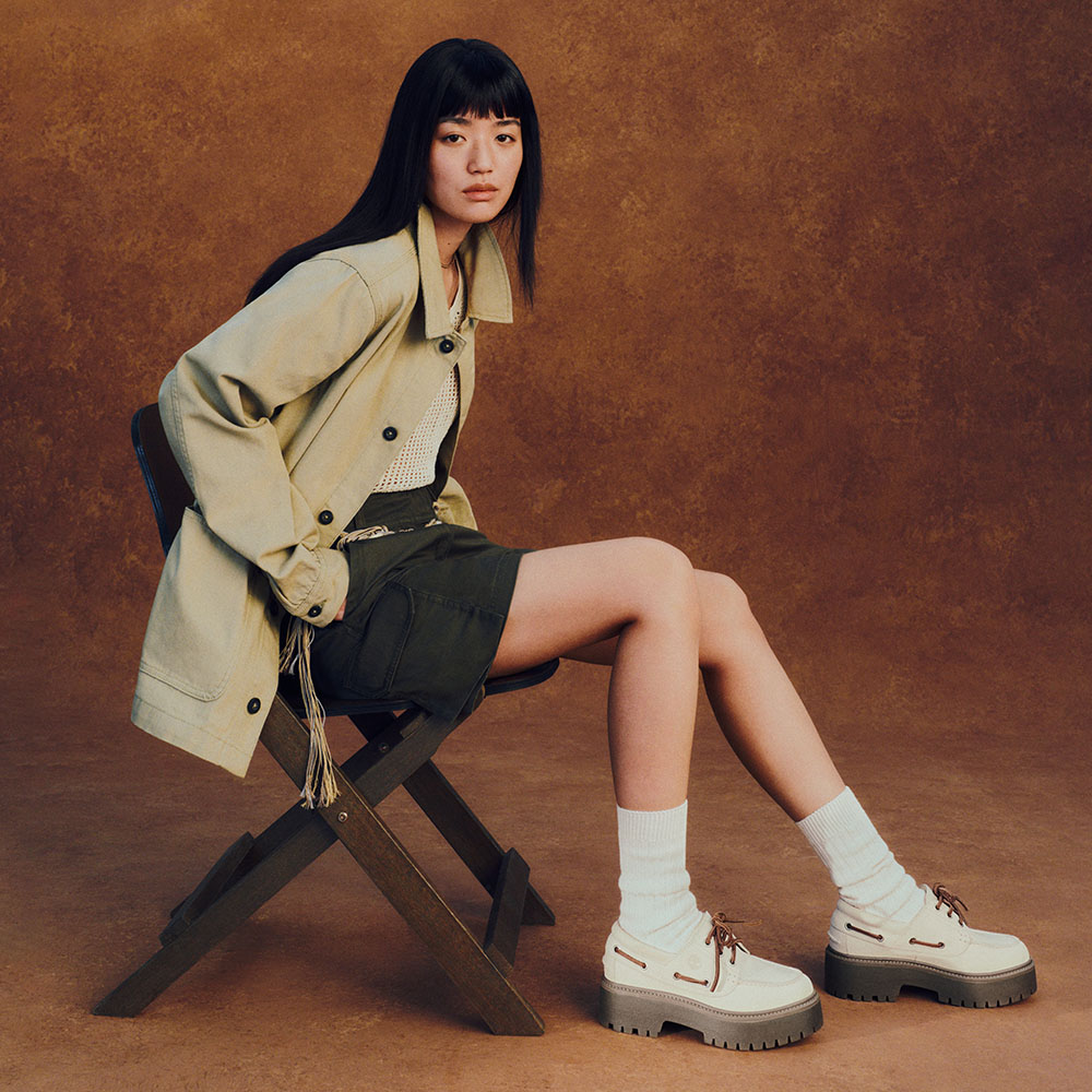 のそみ24cm レディース ストーン ストリート ボートシューズ ストーン ストリート ボート シューズ レディース