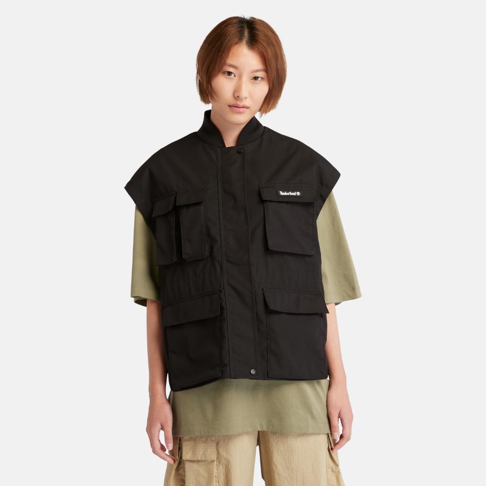 Timberland ベスト 美品 ユーティリティ マルチポケット ベスト レディース