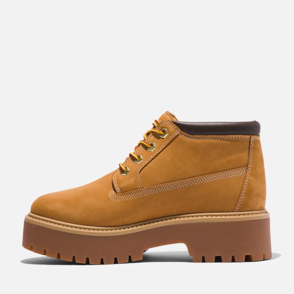 レディース ストーン ストリート ミッド レースアップ ウォータープルーフ ブーツ - ウィート|TB1A5RF92311|【Timberland 公式通販】ティンバーランドオンラインショップ